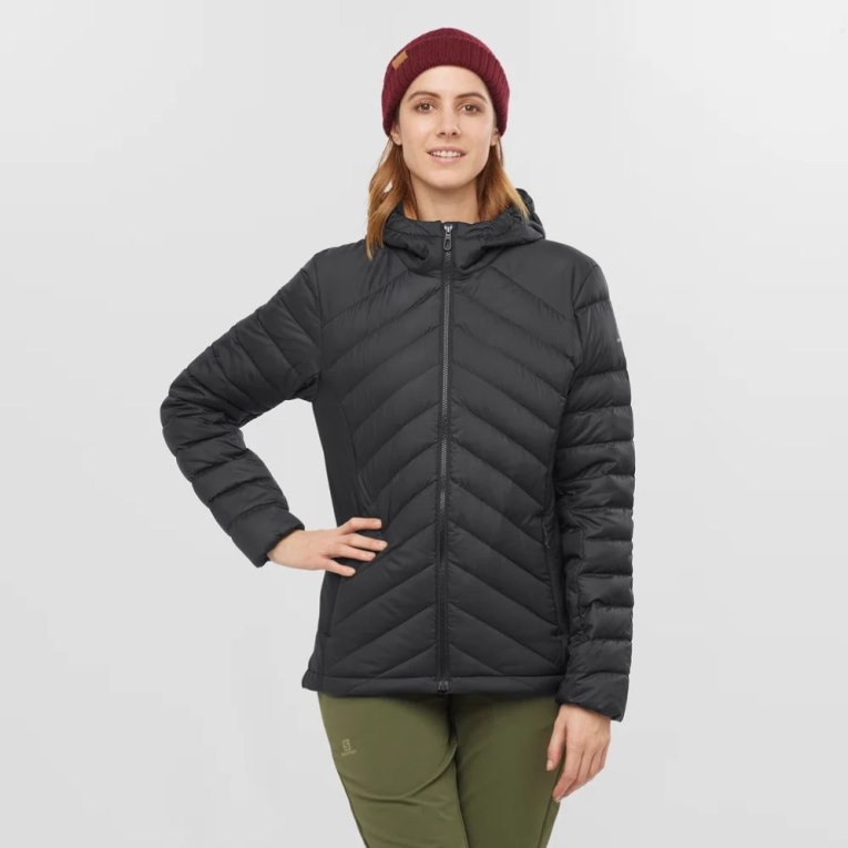 Salomon Essential Xwarm Down Women\'s Insulated Jackets Black | 290-LWDQGV