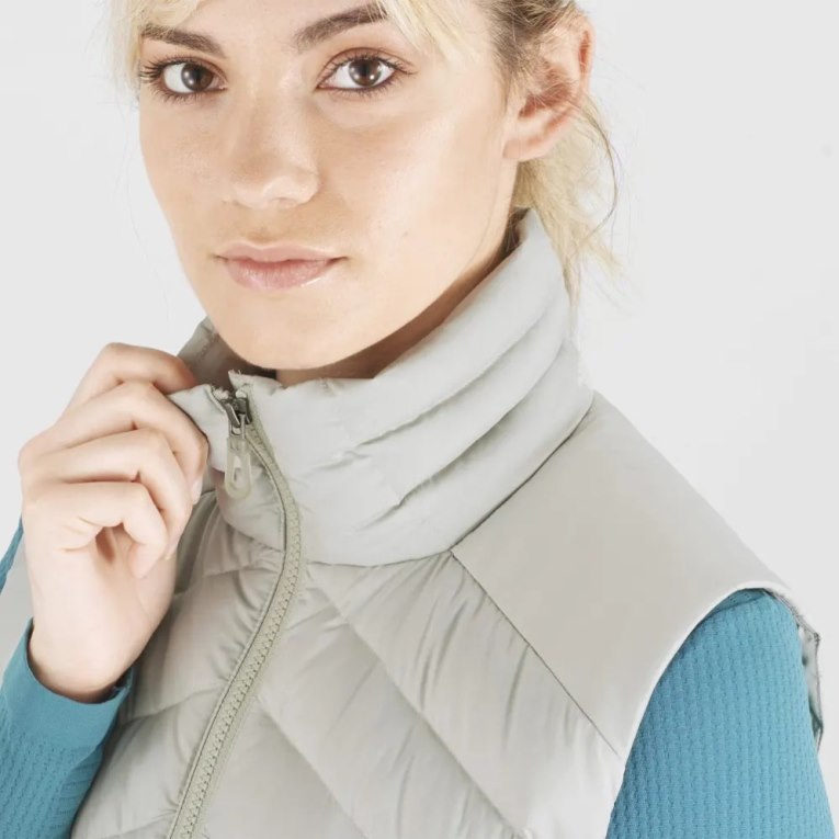 Salomon Essential Xwarm Down Women's Vest Light Grey | 634-CVWKNX