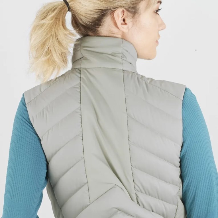 Salomon Essential Xwarm Down Women's Vest Light Grey | 634-CVWKNX