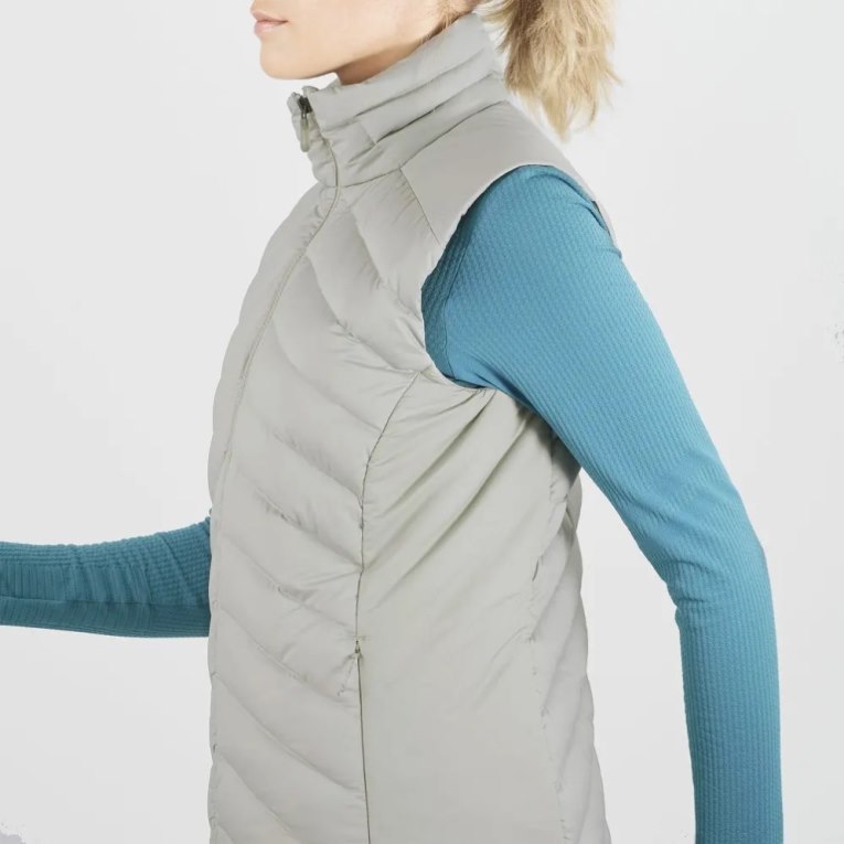 Salomon Essential Xwarm Down Women's Vest Light Grey | 634-CVWKNX