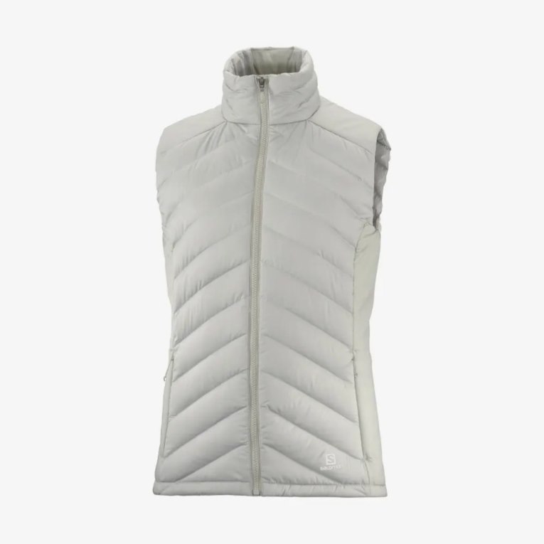 Salomon Essential Xwarm Down Women's Vest Light Grey | 634-CVWKNX