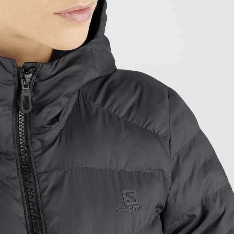 Salomon Essential Xwarm Long Women's Insulated Jackets Black | 246-OBWUEA