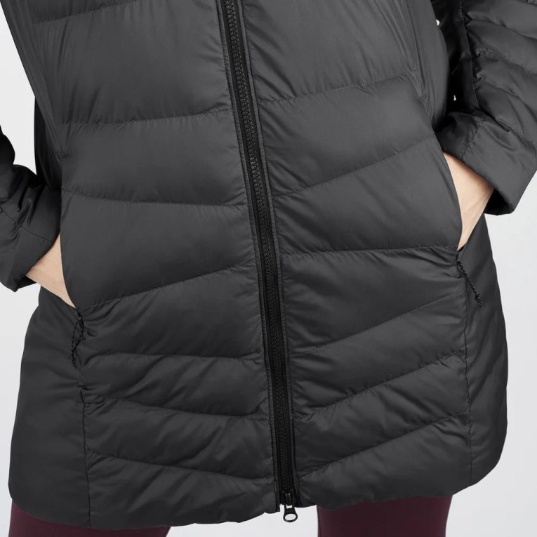 Salomon Essential Xwarm Long Women's Insulated Jackets Black | 246-OBWUEA