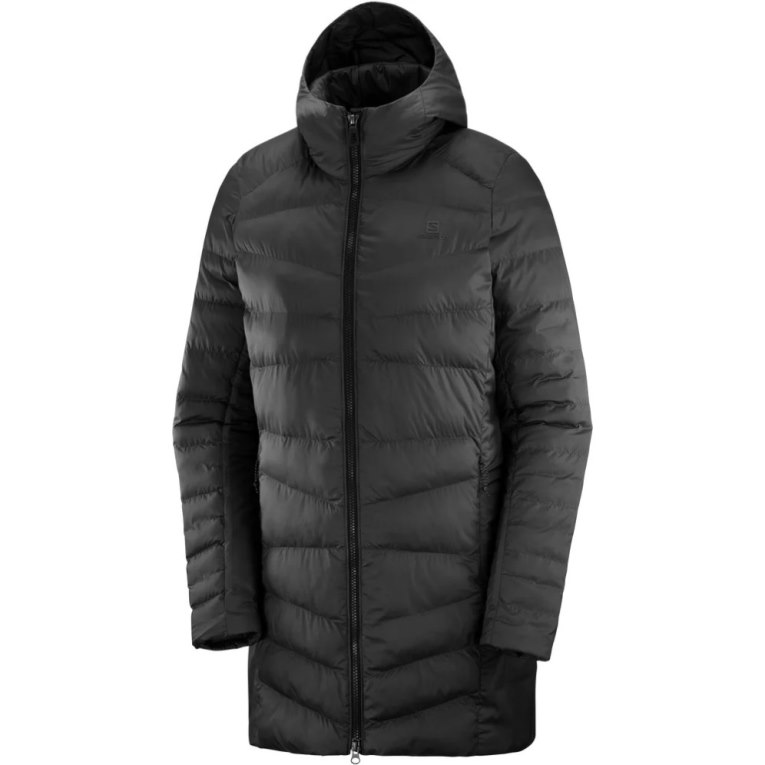 Salomon Essential Xwarm Long Women's Insulated Jackets Black | 246-OBWUEA