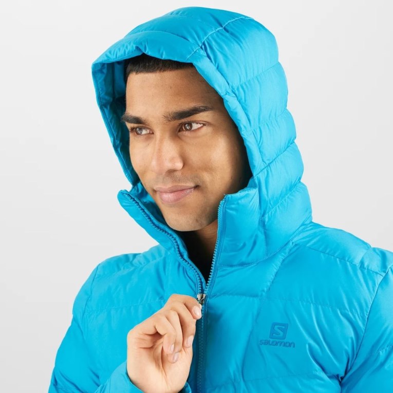 Salomon Essential Xwarm Men's Insulated Jackets Turquoise | 642-KXGFQW