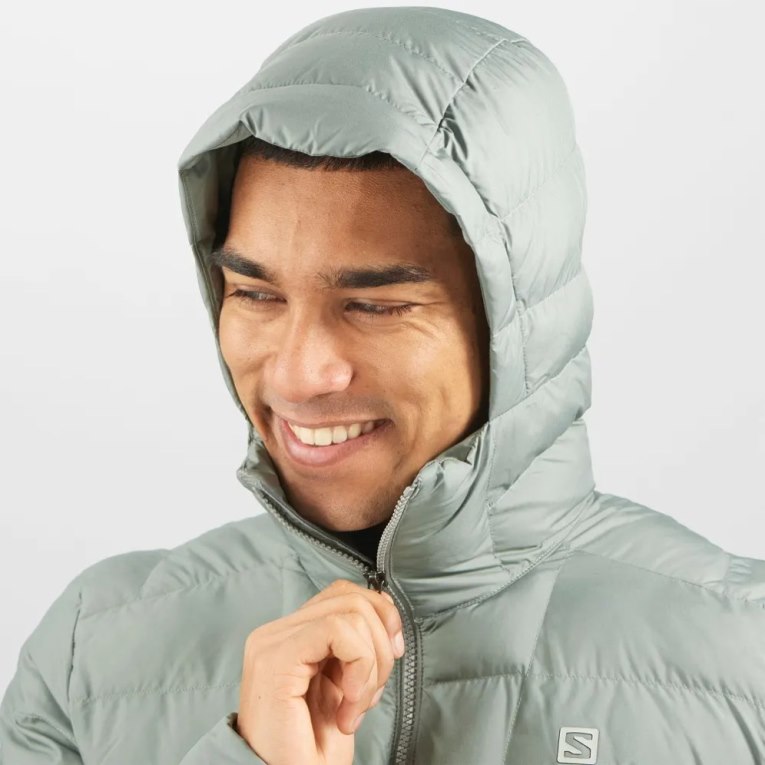 Salomon Essential Xwarm Men's Insulated Jackets Grey | 643-GHEIQY