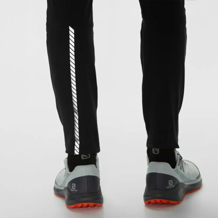 Salomon Gore Tex Infinium Windstopper Men's Running Tights Black | 154-ZKVTGQ