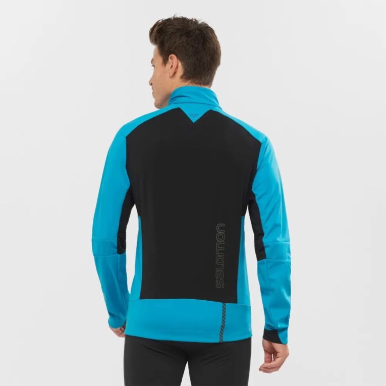 Salomon Gore Tex Infinium Windstopper Pro Men's Jackets Turquoise | 026-SUVRNO