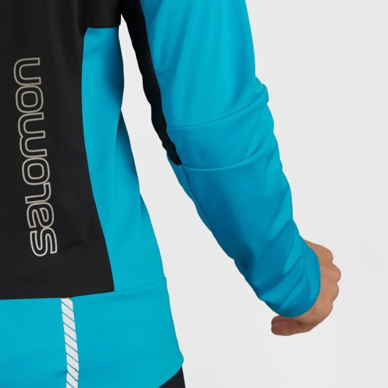 Salomon Gore Tex Infinium Windstopper Pro Men's Jackets Turquoise | 026-SUVRNO