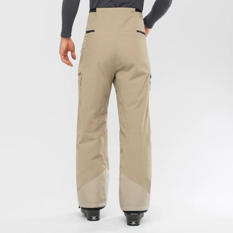 Salomon Gravity Gore Tex Men's Ski Pants Khaki | 032-FOZYGJ