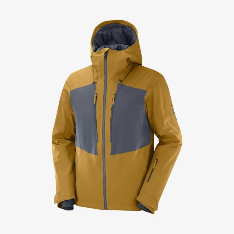 Salomon Highland Men's Insulated Jackets Yellow | 143-YHAFOC