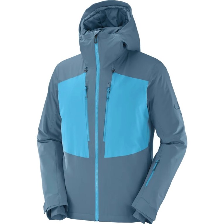 Salomon Highland Men's Insulated Jackets Blue | 162-MPBUFQ