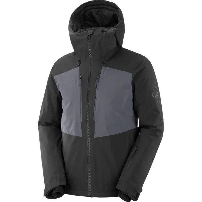 Salomon Highland Men's Insulated Jackets Black | 247-BYLDPO