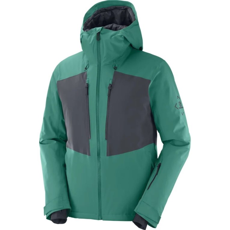 Salomon Highland Men's Insulated Jackets Green | 317-STMHXK