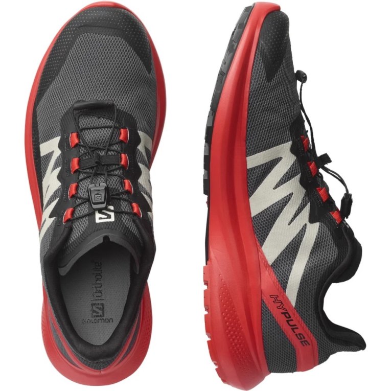 Salomon Hypulse Men's Trail Running Shoes Black / Red | 926-OMWGPF