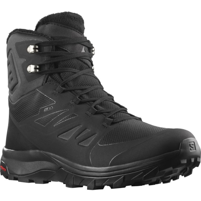 Salomon Outblast Thinsulate Climasalomon Waterproof Men's Winter Boots Black | 210-ESWABX