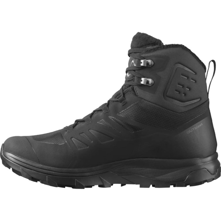 Salomon Outblast Thinsulate Climasalomon Waterproof Men's Winter Boots Black | 210-ESWABX