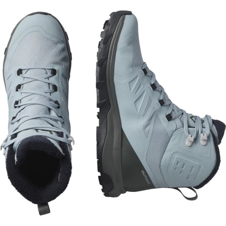 Salomon Outblast Thinsulate Climasalomon Waterproof Women's Winter Boots Light Blue | 318-BRFVNT