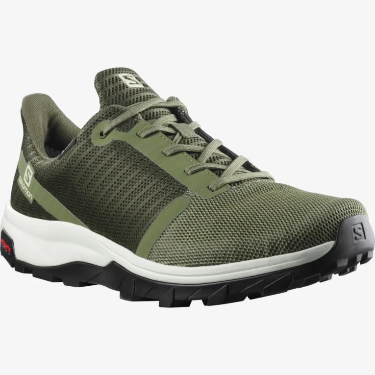 Salomon Outbound Prism GTX Men's Hiking Shoes Olive | 769-SNIZYQ