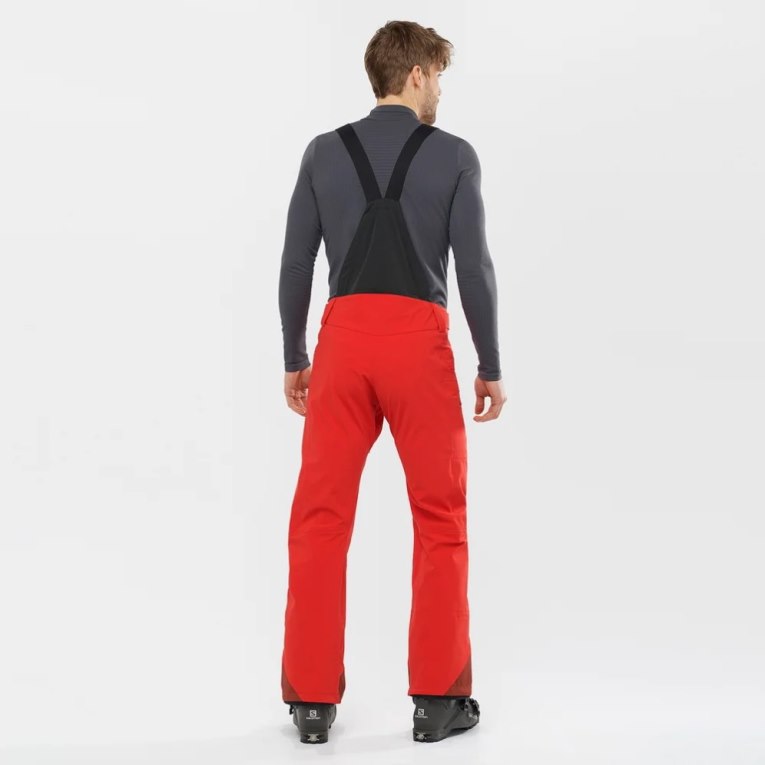 Salomon Outlaw 3L Men's Ski Pants Red | 213-WPKCNO