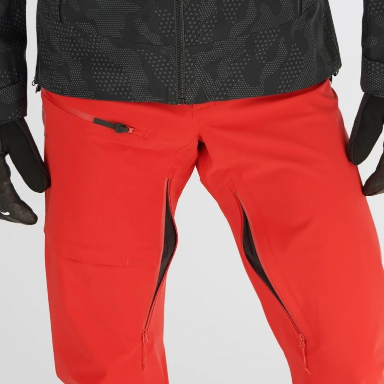 Salomon Outlaw 3L Men's Ski Pants Red | 213-WPKCNO