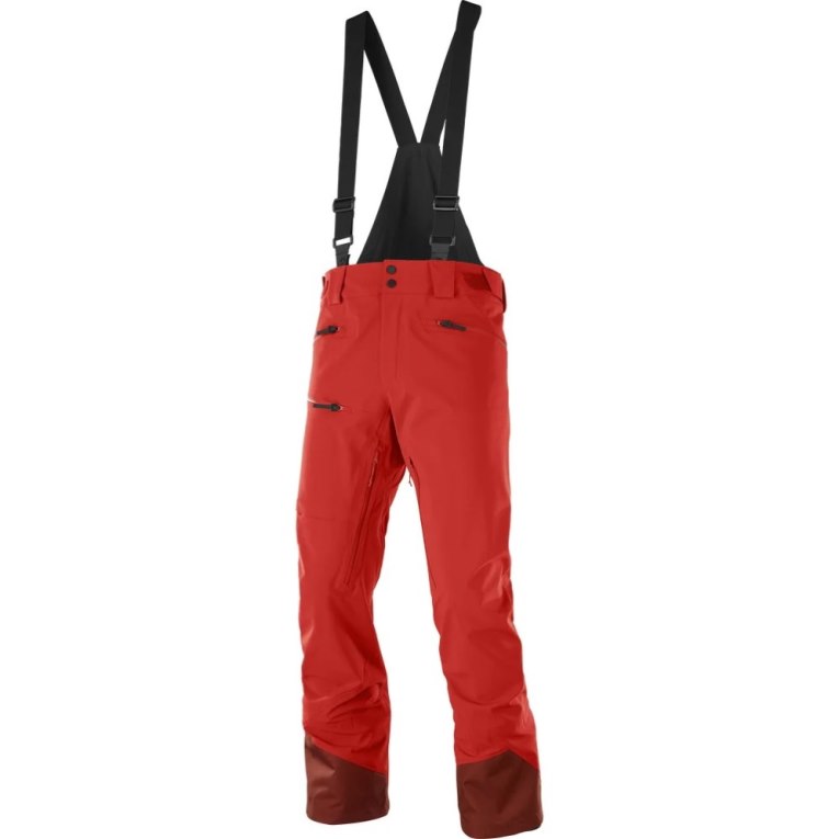 Salomon Outlaw 3L Men's Ski Pants Red | 213-WPKCNO