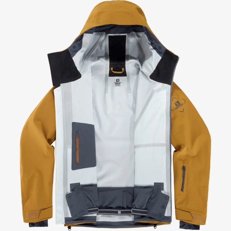 Salomon Outlaw 3L Shell Men's Ski Jackets Yellow | 372-HRYLWS