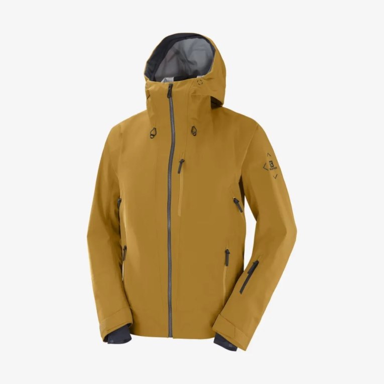 Salomon Outlaw 3L Shell Men's Ski Jackets Yellow | 372-HRYLWS