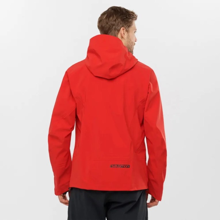 Salomon Outlaw 3L Shell Men's Ski Jackets Red | 739-BEJLOI