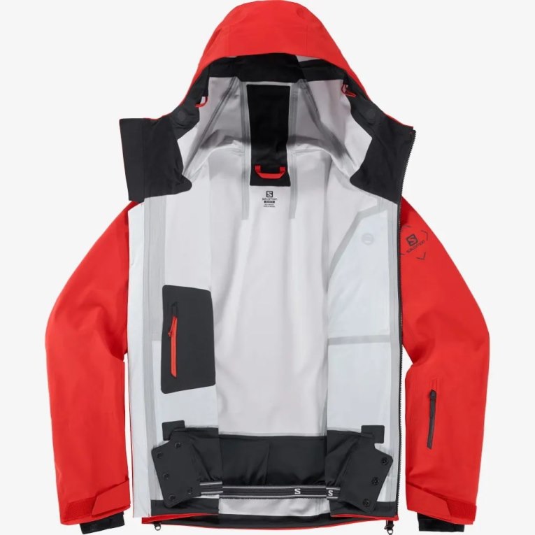 Salomon Outlaw 3L Shell Men's Ski Jackets Red | 739-BEJLOI