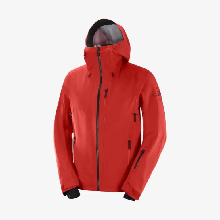 Salomon Outlaw 3L Shell Men's Ski Jackets Red | 739-BEJLOI