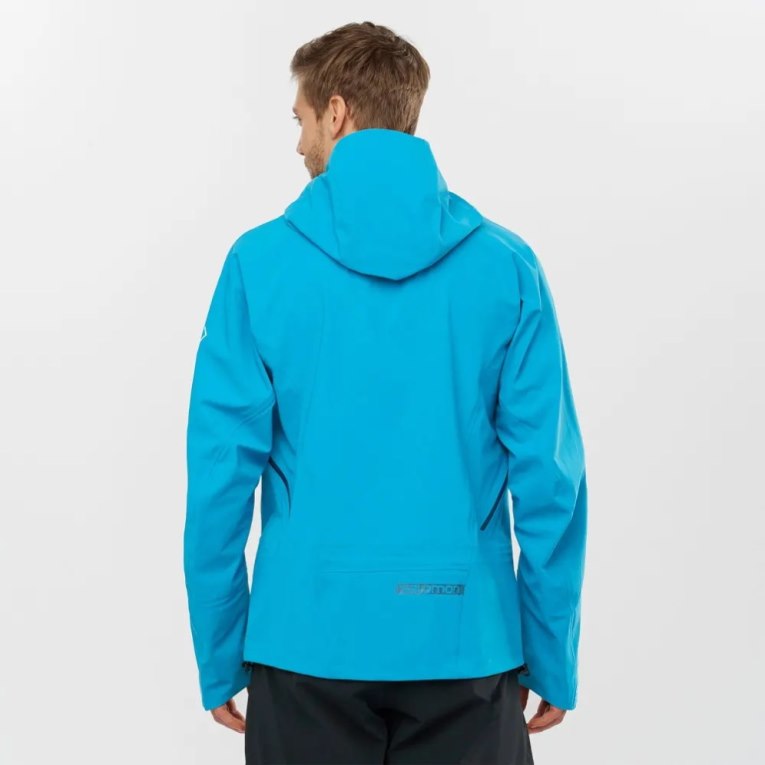 Salomon Outlaw 3L Shell Men's Ski Jackets Turquoise | 974-KCLUAG