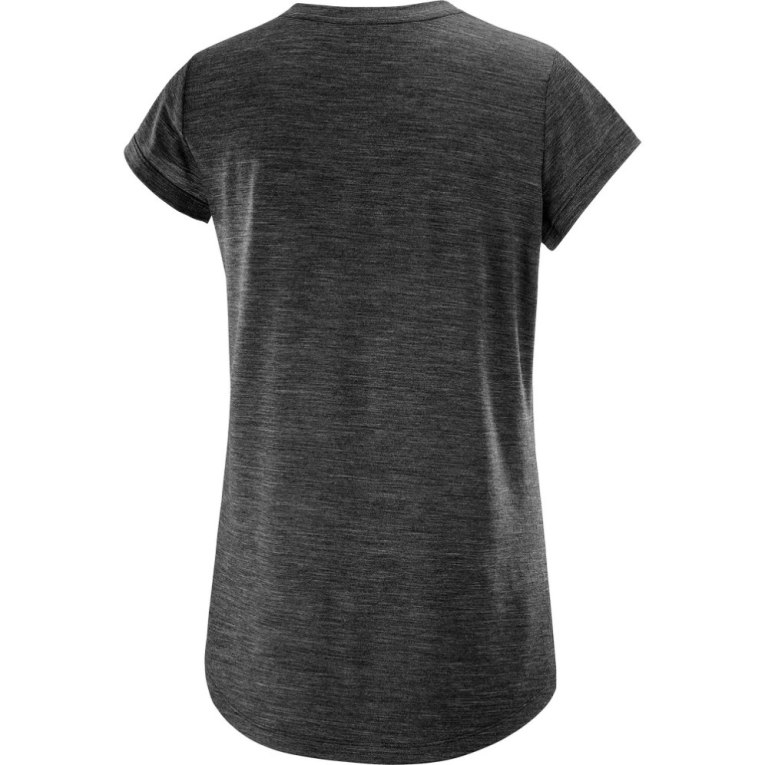 Salomon Outlife Merino Blend Short Sleeve Women's T-Shirts Black | 658-PVTYQD