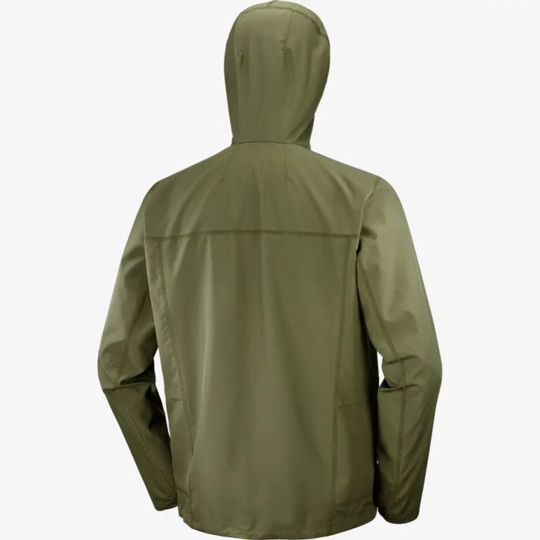 Salomon Outlife Packable Shell U Men's Windbreaker Olive | 310-GSYLOE