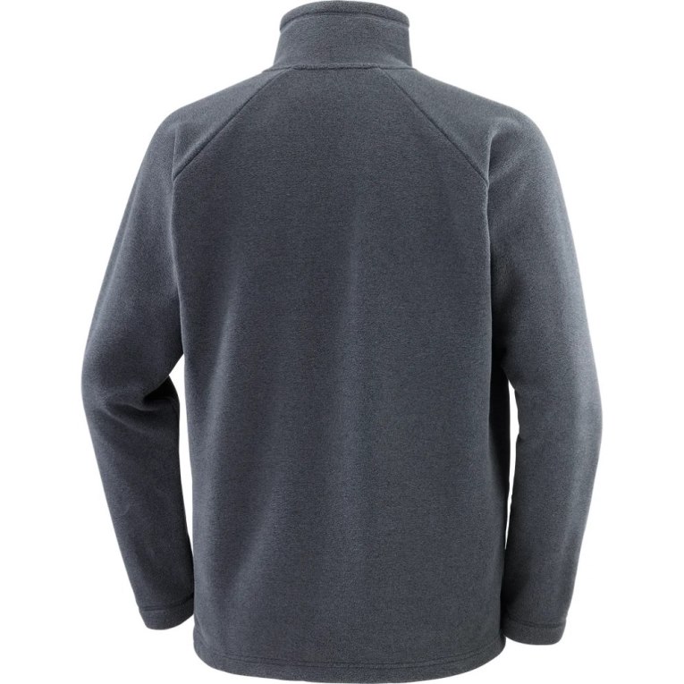 Salomon Outlife Polartec Halz Zip Men's Sweatshirt Dark Grey | 625-ANQTZJ