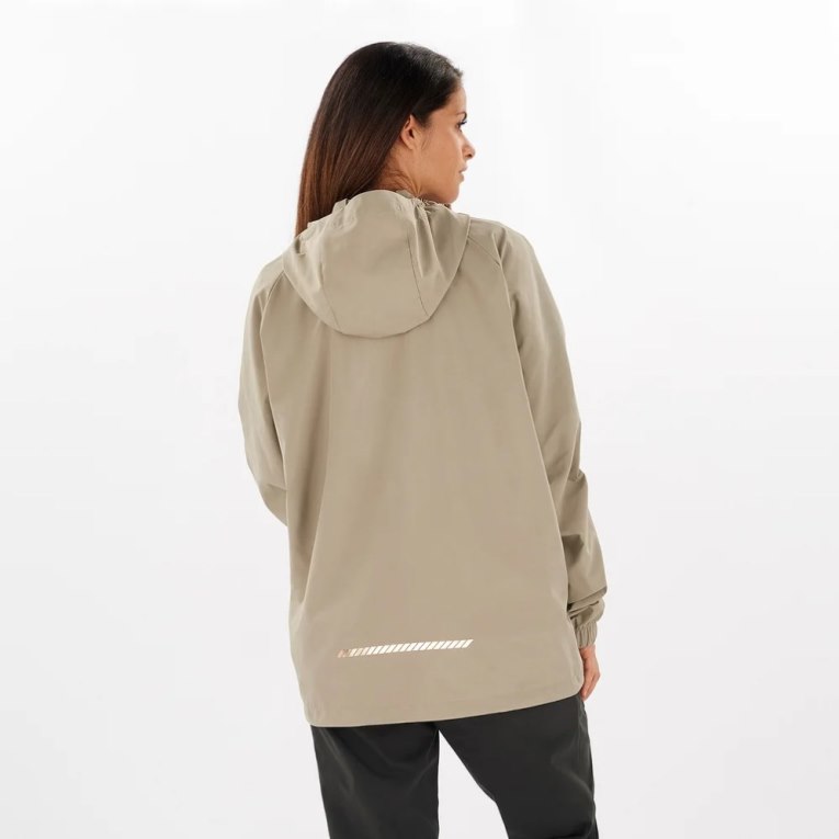 Salomon Outlife Ripstop Half Zip Women's Windbreaker Beige | 675-MHTQJL