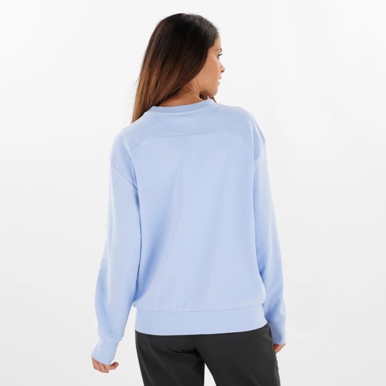 Salomon Outlife Summer Women's Sweatshirt Light Blue | 704-HNYIMZ