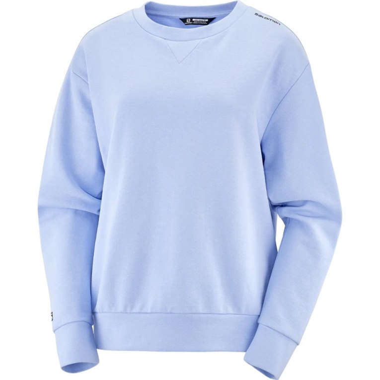 Salomon Outlife Summer Women's Sweatshirt Light Blue | 704-HNYIMZ