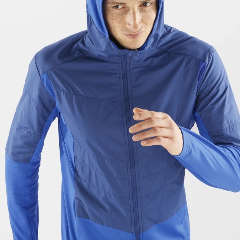 Salomon Outline All Season Hybrid Men's Jackets Blue | 120-MRGYKB