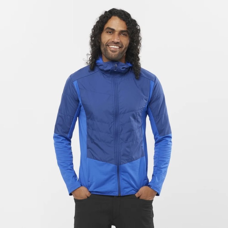 Salomon Outline All Season Hybrid Men\'s Jackets Blue | 120-MRGYKB