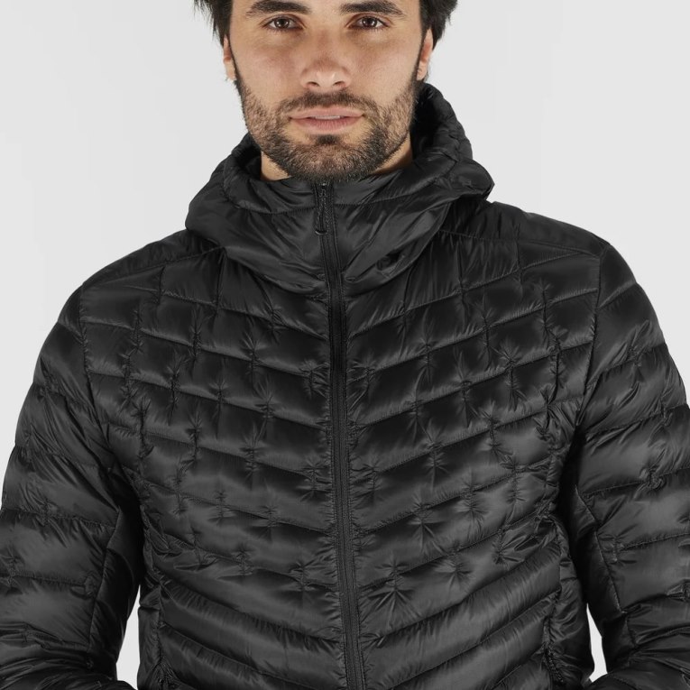 Salomon Outline Down Men's Insulated Jackets Black | 607-NBYUTG