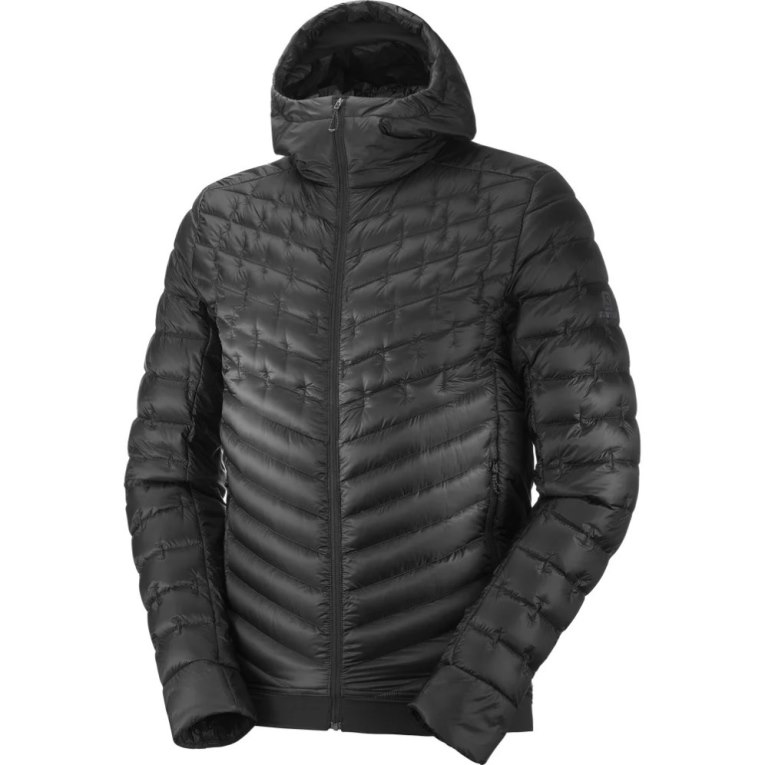 Salomon Outline Down Men's Insulated Jackets Black | 607-NBYUTG