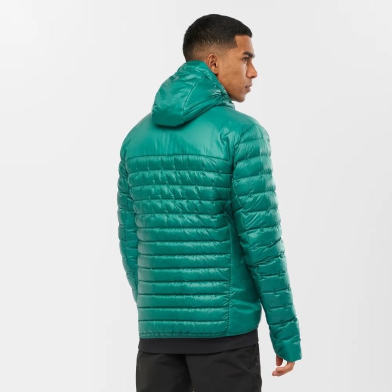 Salomon Outline Down Men's Insulated Jackets Green | 653-ACBFXT