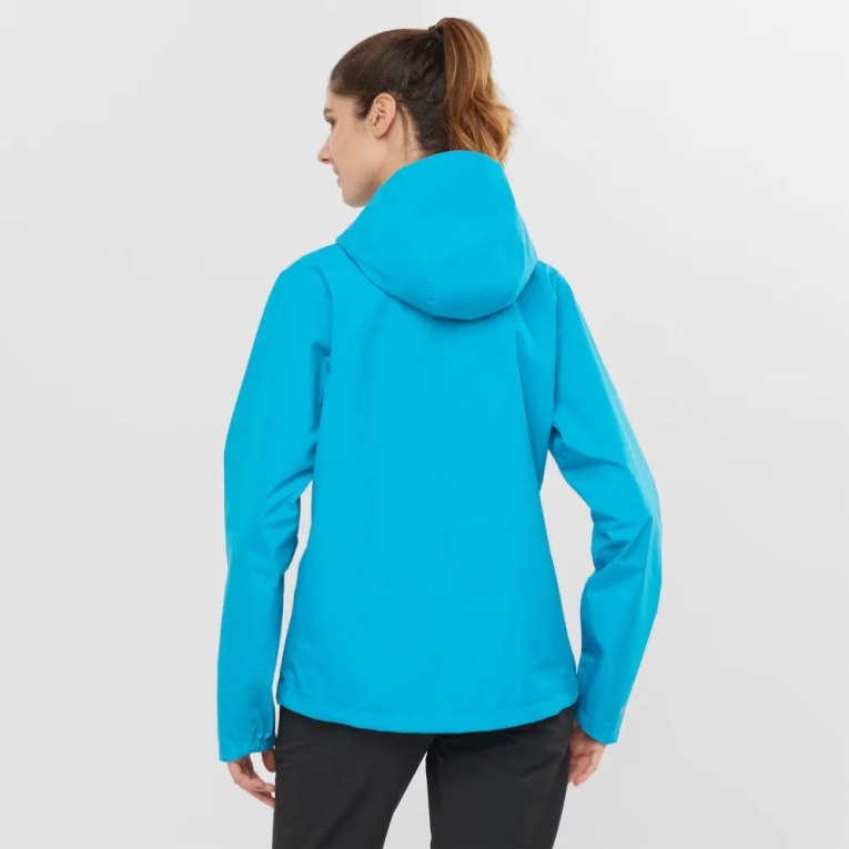 Salomon Outline GTX 2.5L Women's Shell Jackets Turquoise | 407-JVWDRH