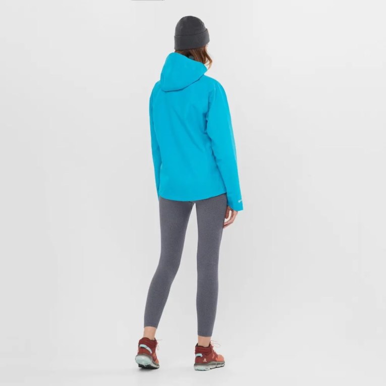 Salomon Outline GTX 2.5L Women's Shell Jackets Turquoise | 407-JVWDRH