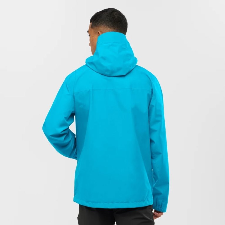 Salomon Outline GTX 2.5 Layers Waterproof Men's Shell Jackets Turquoise | 360-OYKDCX