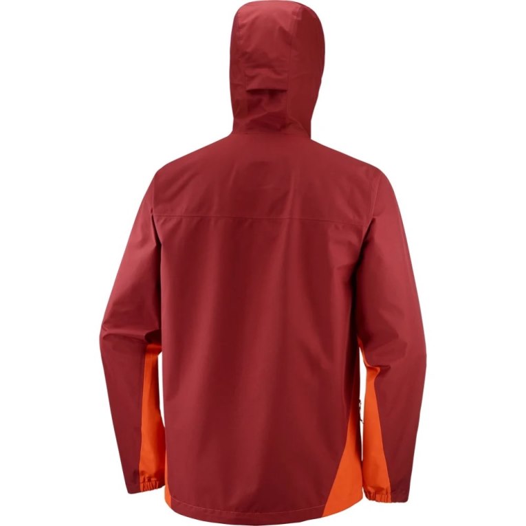 Salomon Outline GTX 2.5 Layers Waterproof Men's Shell Jackets Red | 708-IUOYFM