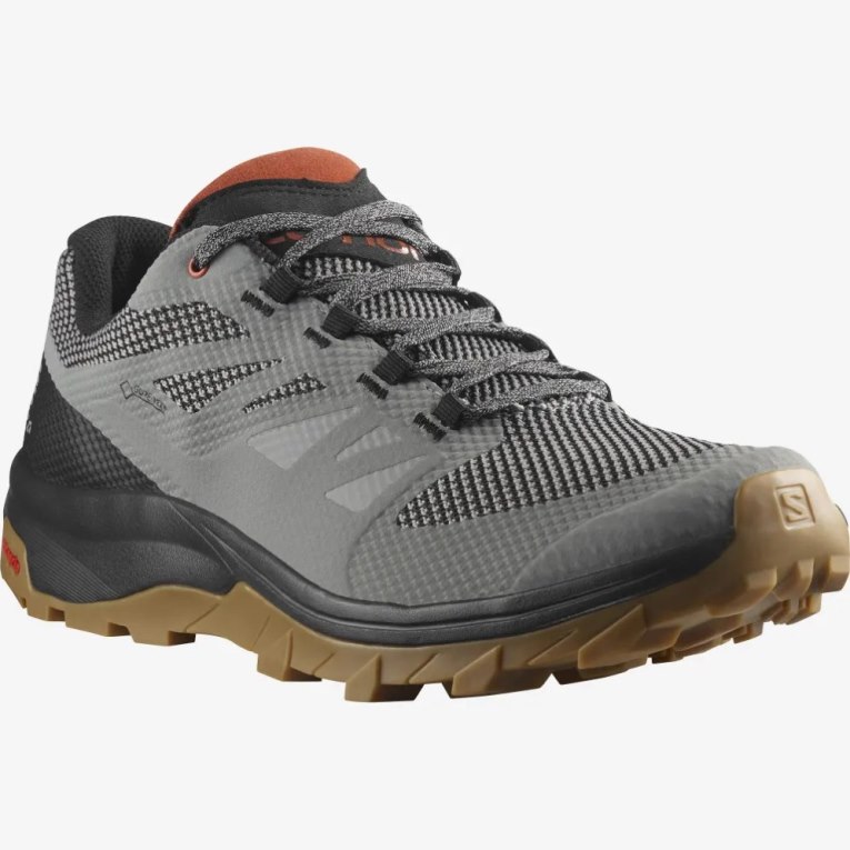 Salomon Outline GTX Men's Hiking Shoes Grey | 685-PHKDVY