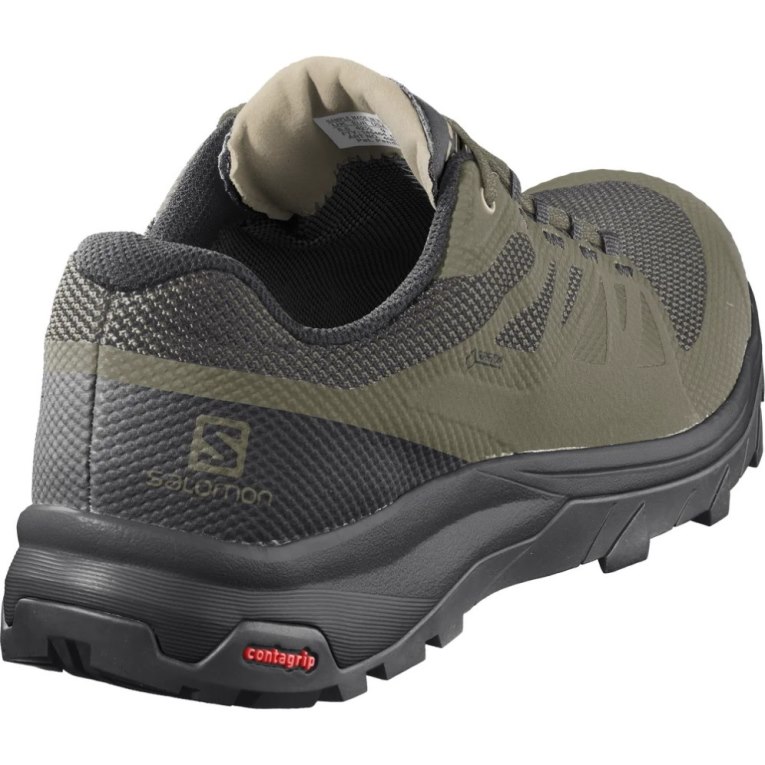 Salomon Outline GTX Men's Hiking Shoes Olive | 092-HQDBVR