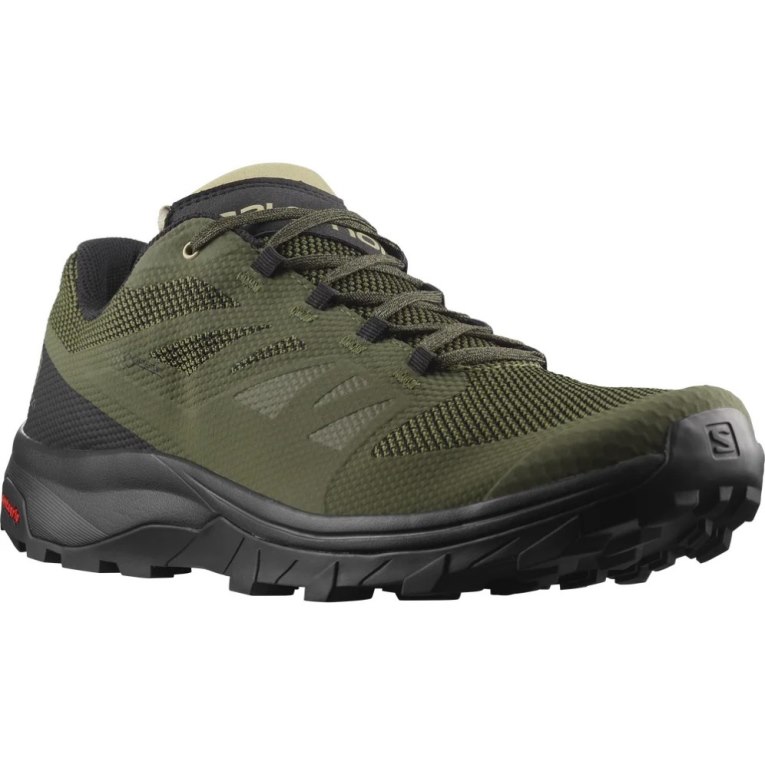 Salomon Outline GTX Men's Hiking Shoes Olive | 092-HQDBVR